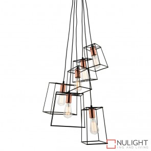 Zappa 6 Light Metal Pendant MEC