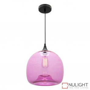 Bridie Glass Pendant - Large Fuschia MEC