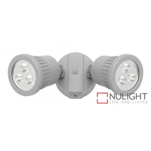 Ritz 2 Light LED Exterior Floodlight Silver MEC