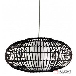 Lumi 45 Choc Wicker Pendant Shade Only E27 ORI