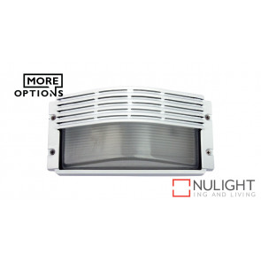 Curved Glass Outdoor Light with Eyelid White ORI