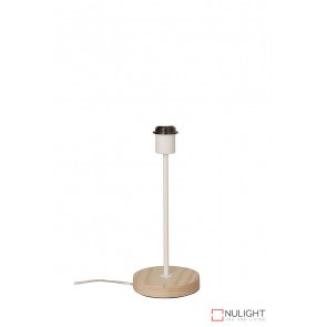 Fino Table Lamp Base Teak And White ORI