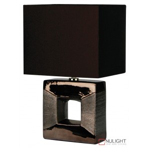 Era Bronze Square Cutout Complete Table Lamp ORI