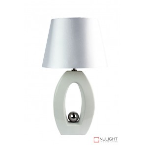 Sax White - Silver Ceramic Base And Shade ORI