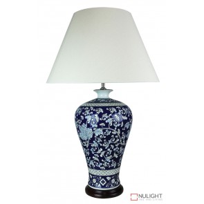 Yanmei Chinese Ceramic Table Lamp With Shade ORI