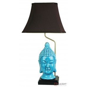 Jade Buddha Head Chinese Lamp With Shade ORI