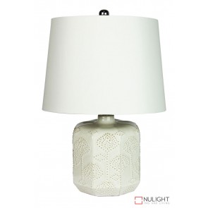 Bikki White Ceramic Complete Table Lamp ORI