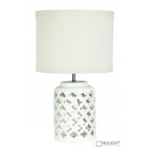 Casbah White Ceramic Complete Table Lamp ORI
