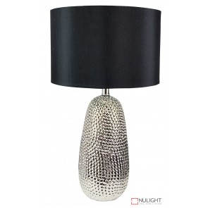 Alita Hammered Chrome Complete Table Lamp ORI