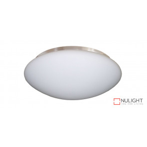210mm Opal White Glass - 2 x B22 Lamp Holder  - Brushed Chrome VTA