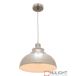 Risto 1 Light Pendant Satin Chrome COU