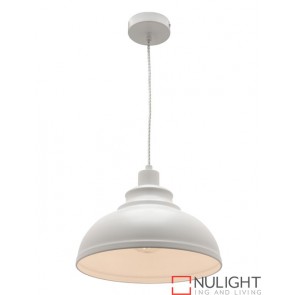 Risto 1 Light Pendant White COU