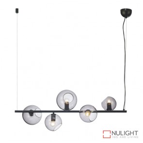 Sinus 5 Light Pendant Black-Smoked ORI