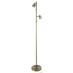 Daxam Led Twin Floor Lamp Ant Brass ORI