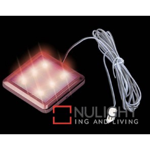 Led Square 52Mm 6X Red ASU