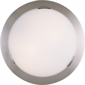 Flipper 44cm Flush Mount Ceiling Light in Satin Chrome Sunny Lighting