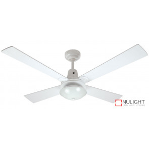 SANTA CRUZ - 48 inch 1200mm  4  x  Reversible Timber quick fix blades with Oyster light - White VTA