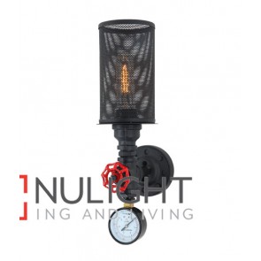 VENETO WALL INTERNAL 1*ES 72W Black IRON H380mm x W190mm (incl 25W Carbon Filament Globes) CLA